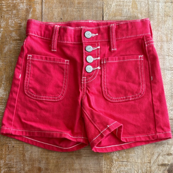 NWOT Old Navy Red High-Rise Jean Shorts size 6 - Picture 1 of 5